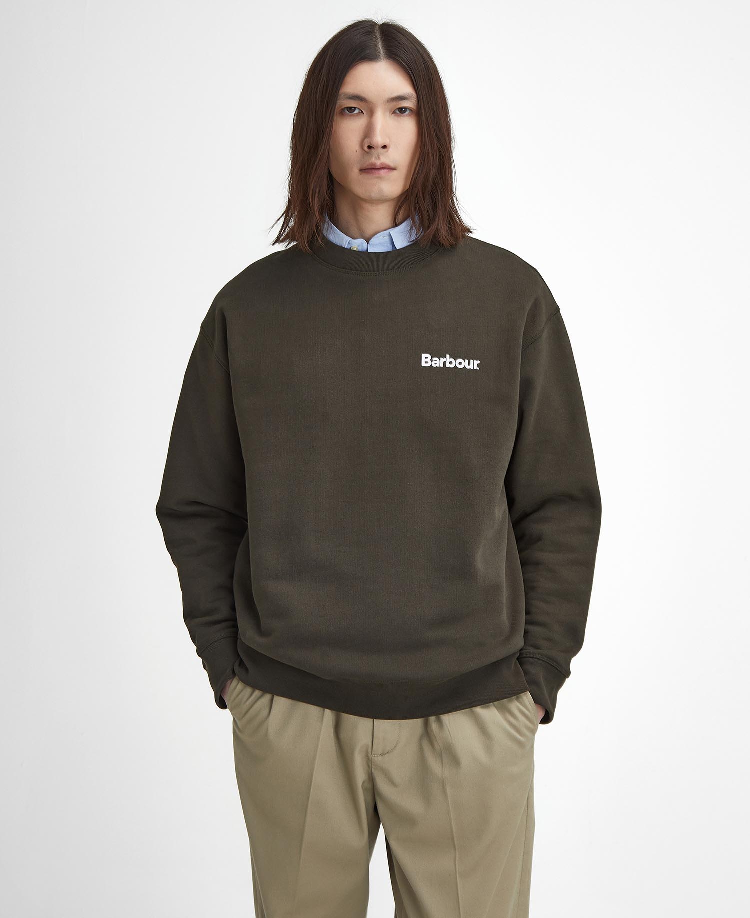 Felpa girocollo oversize in cotone spazzolato Nicholas image number 0