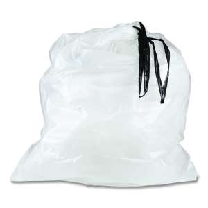 Inteplast, Draw-Tuff LLDPE Liner, 17 gal Capacity, 24 in Wide, 28 in High, 0.7 Mils Thick, White
