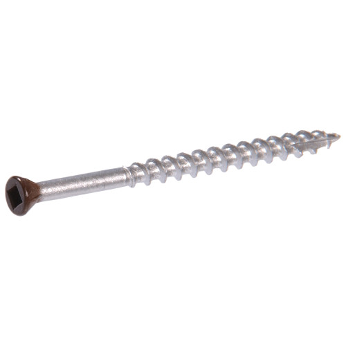 Brown Painted Head Square Drive Trim Screws #7 x 1-5/8