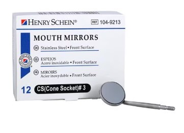 Henry Schein Front Surface Mirror #3 Cone Socket