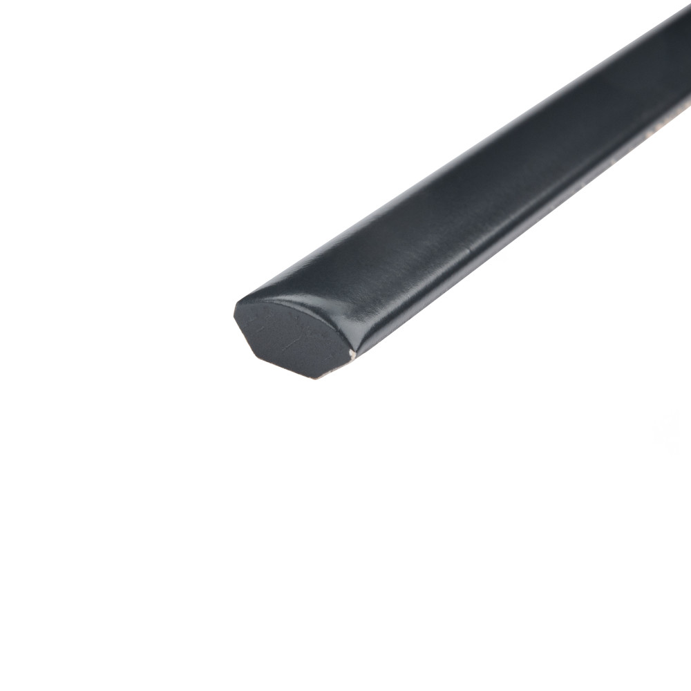 Chester Demi-Bullnose Matte Nero 1/2 in. x 12 in. Ceramic Wall Trim