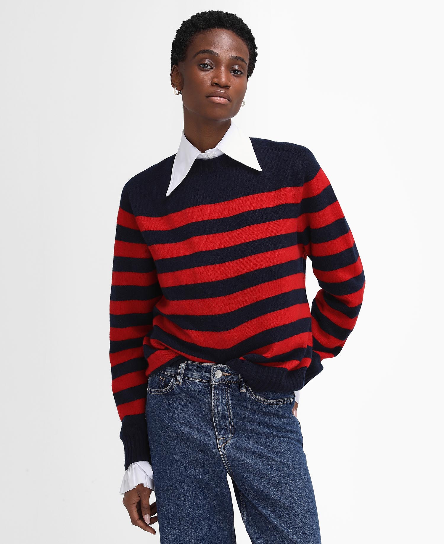 Barbour The Edit by Alexa Dominic Striped Crew Neck Jumper image number 0