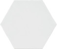 Gemstone White 6×7 Hexagon Field Tile Glossy