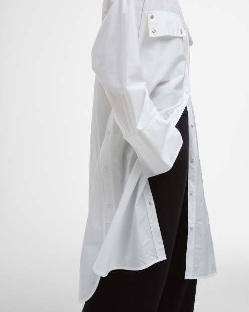 Alma Shirt Dress Classic White