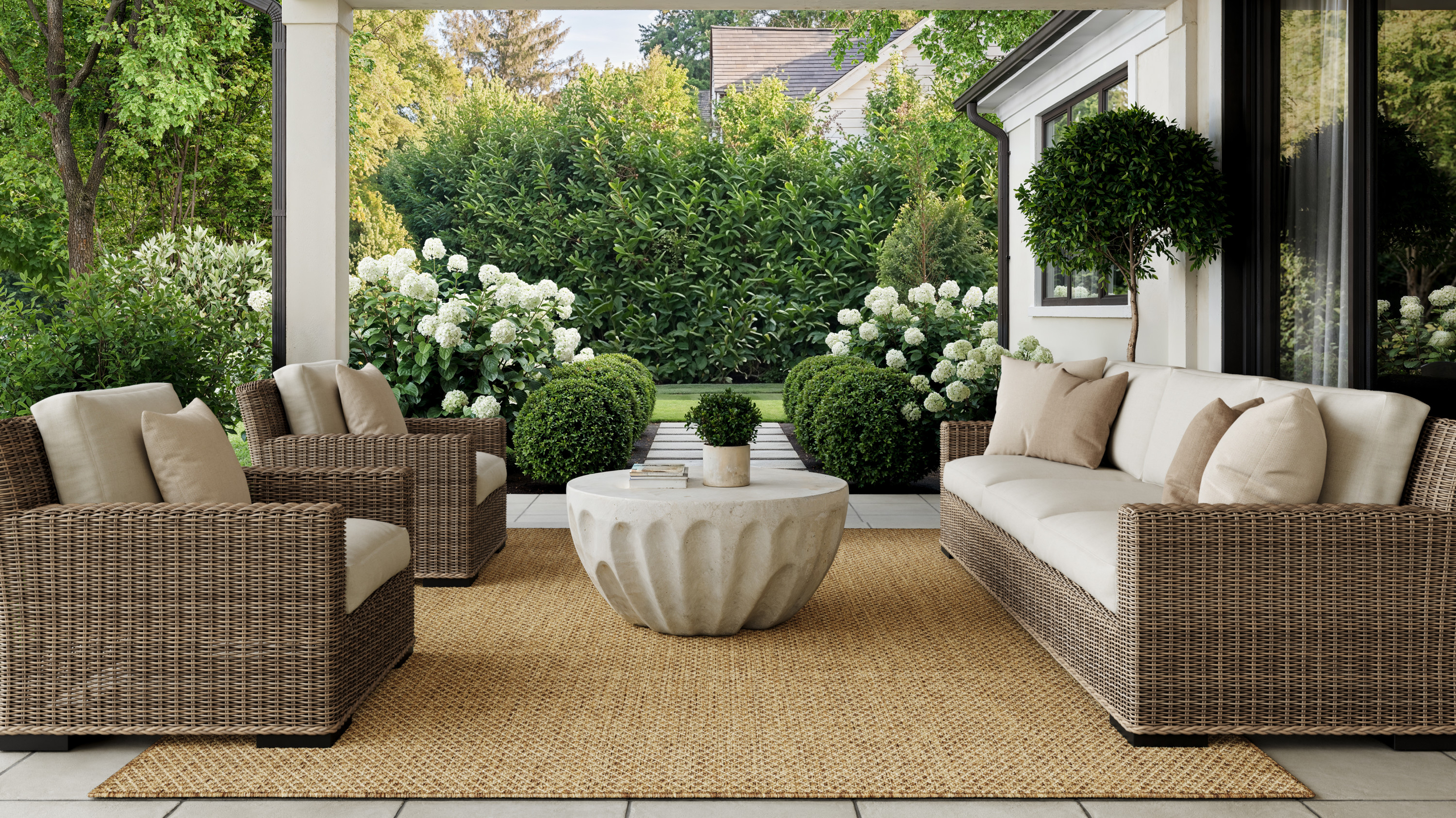 Nourison Courtyard 8' x 10' Jute Modern Rug