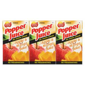 golden circle® popper® apple & mango juice 250ml image