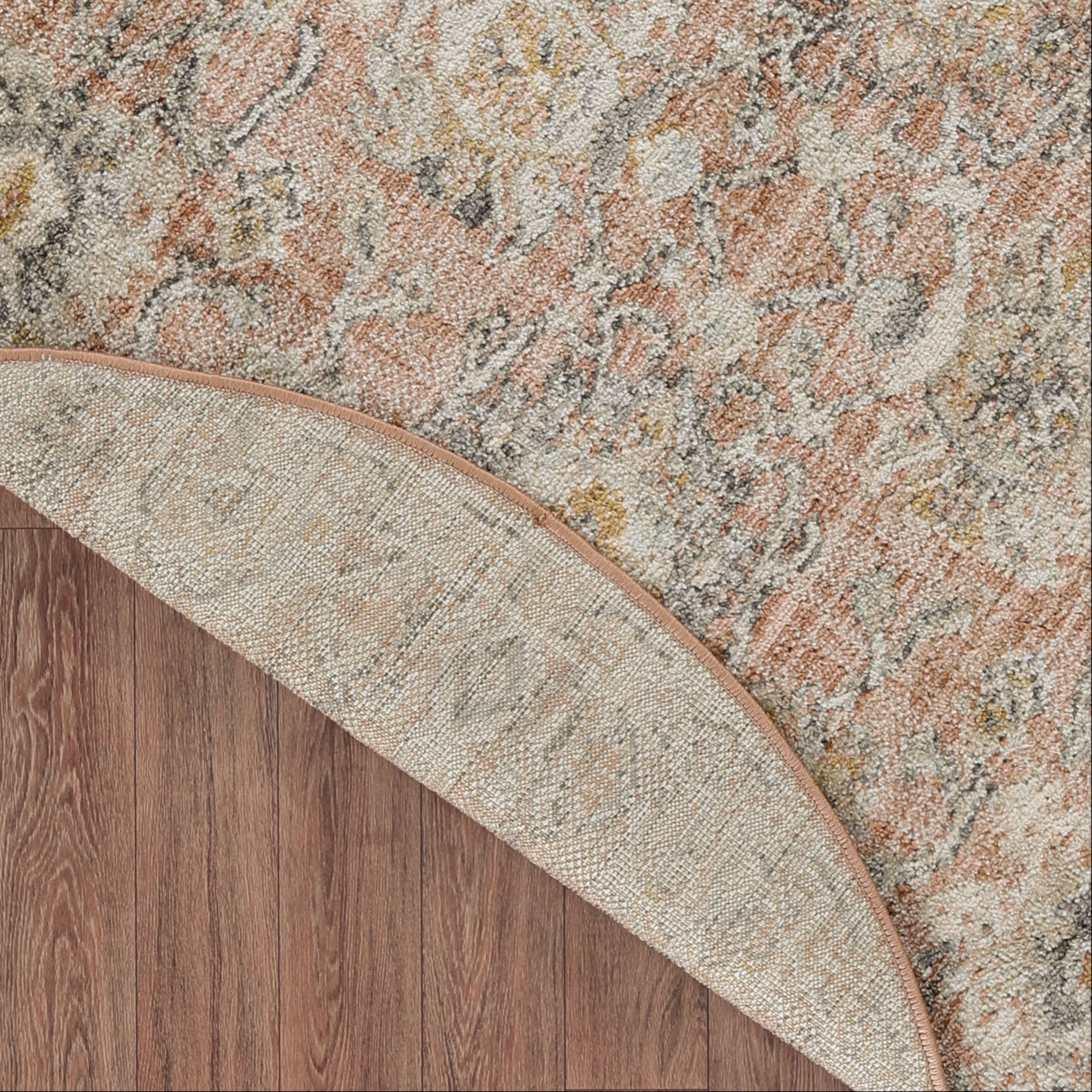 Nourison Oushak Home 7'10" x Round Rust Vintage Indoor Rug