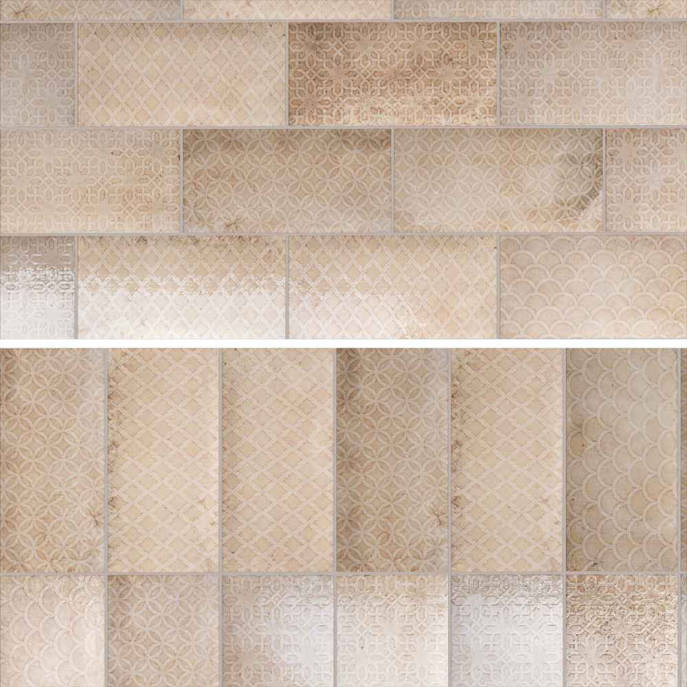 Camden Decor Bone 4 in. x 8 in. Ceramic Wall Tile