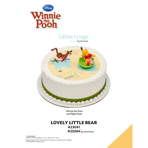 Winnie the Pooh Lovely Little Bear The Magic of Cakes® PhotoCake® Enhanced Round Background Page