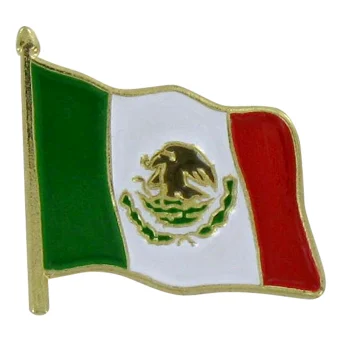 Waving Mexico Flag Lapel Pin - 3/4
