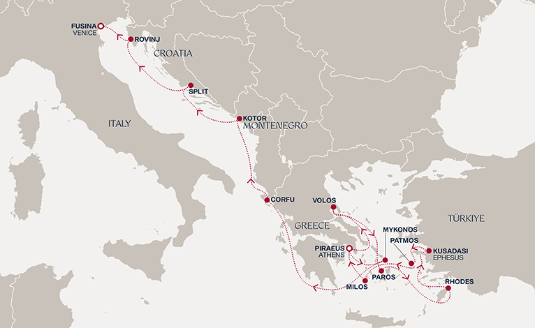 Itinerary map