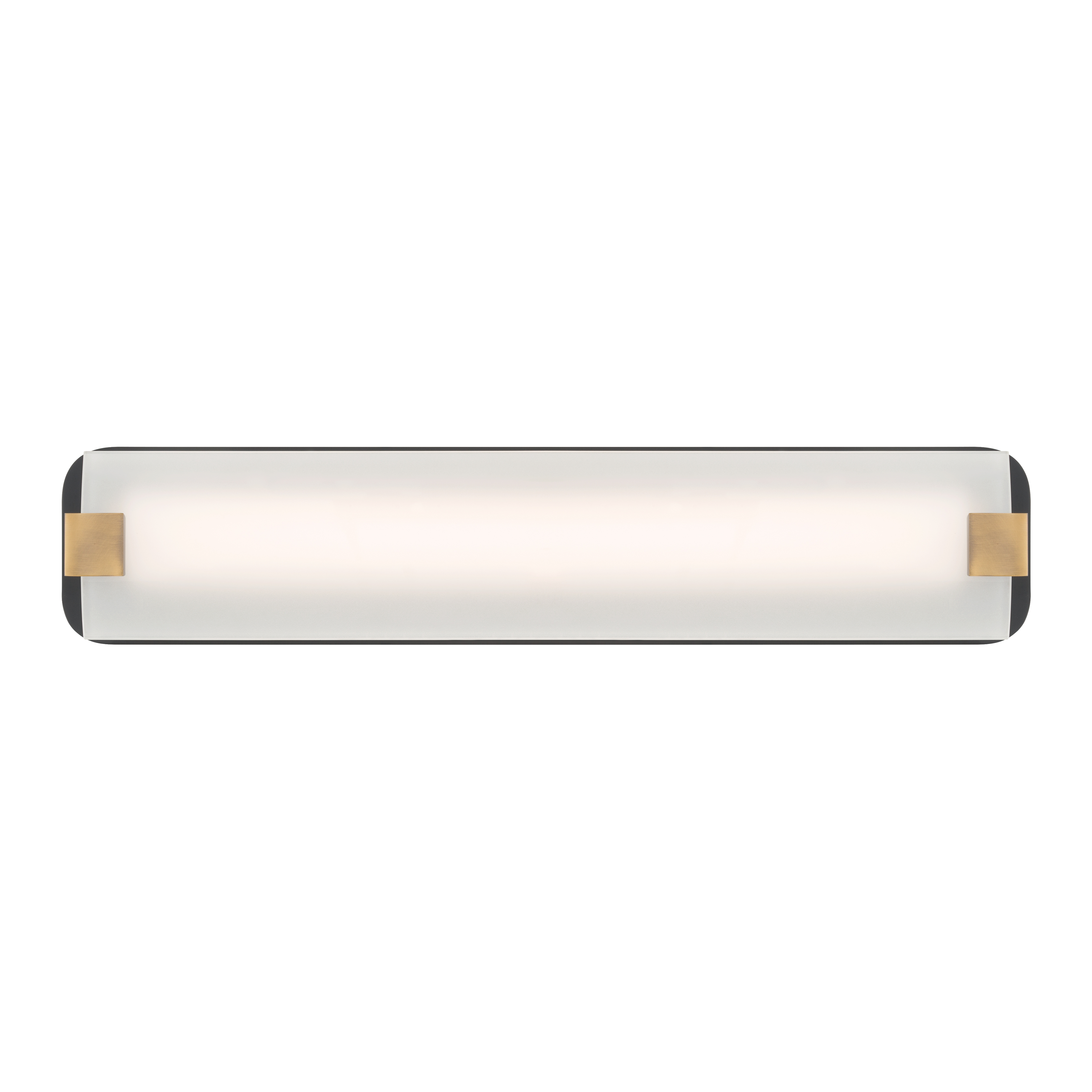 LED Bath Bar - Dark Matte Black, Legacy Brass with Etched White Glass - alternate view