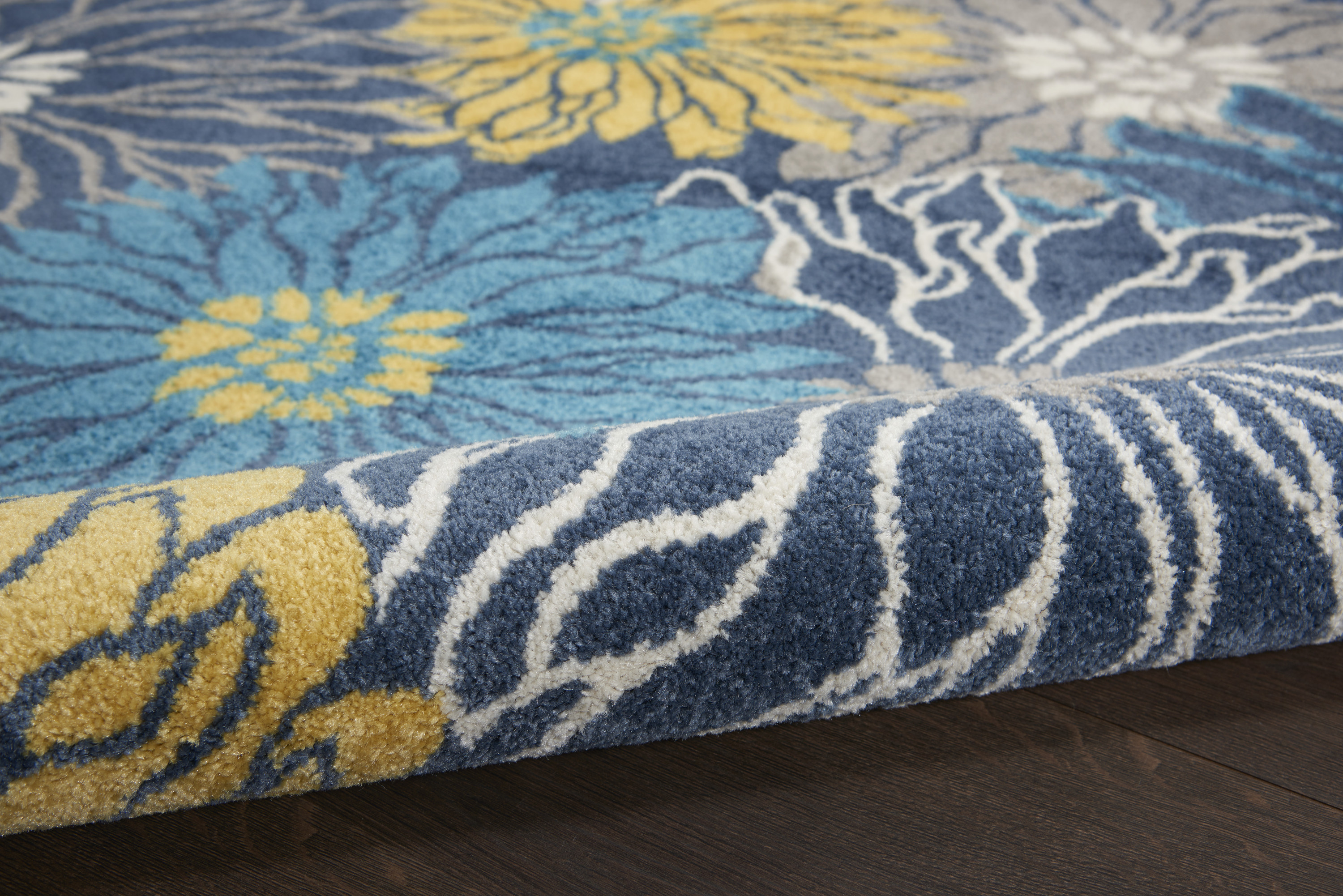 Nourison Passion 8' x Round Blue Contemporary Indoor Rug