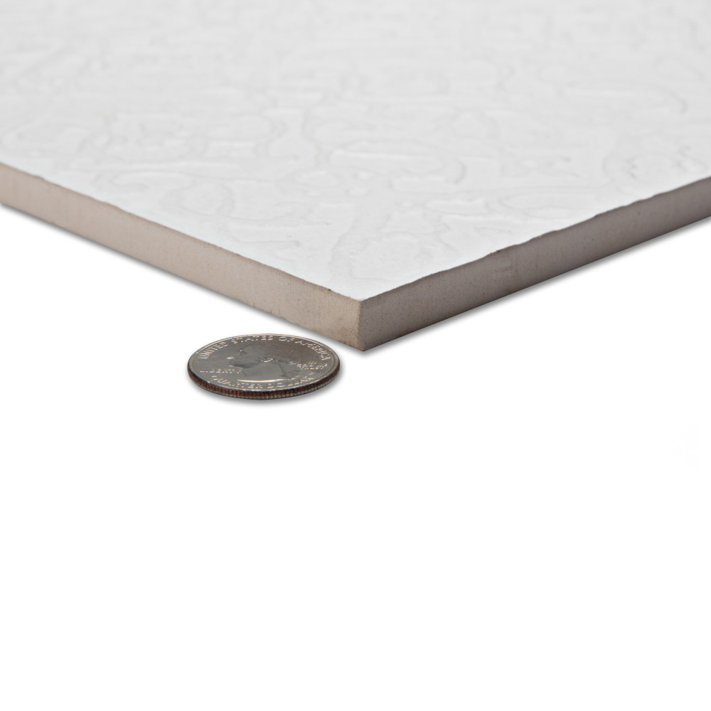 Lumiere Grecque Blanco 11-3/4 in. x 35-3/8 in. Ceramic Wall Tile