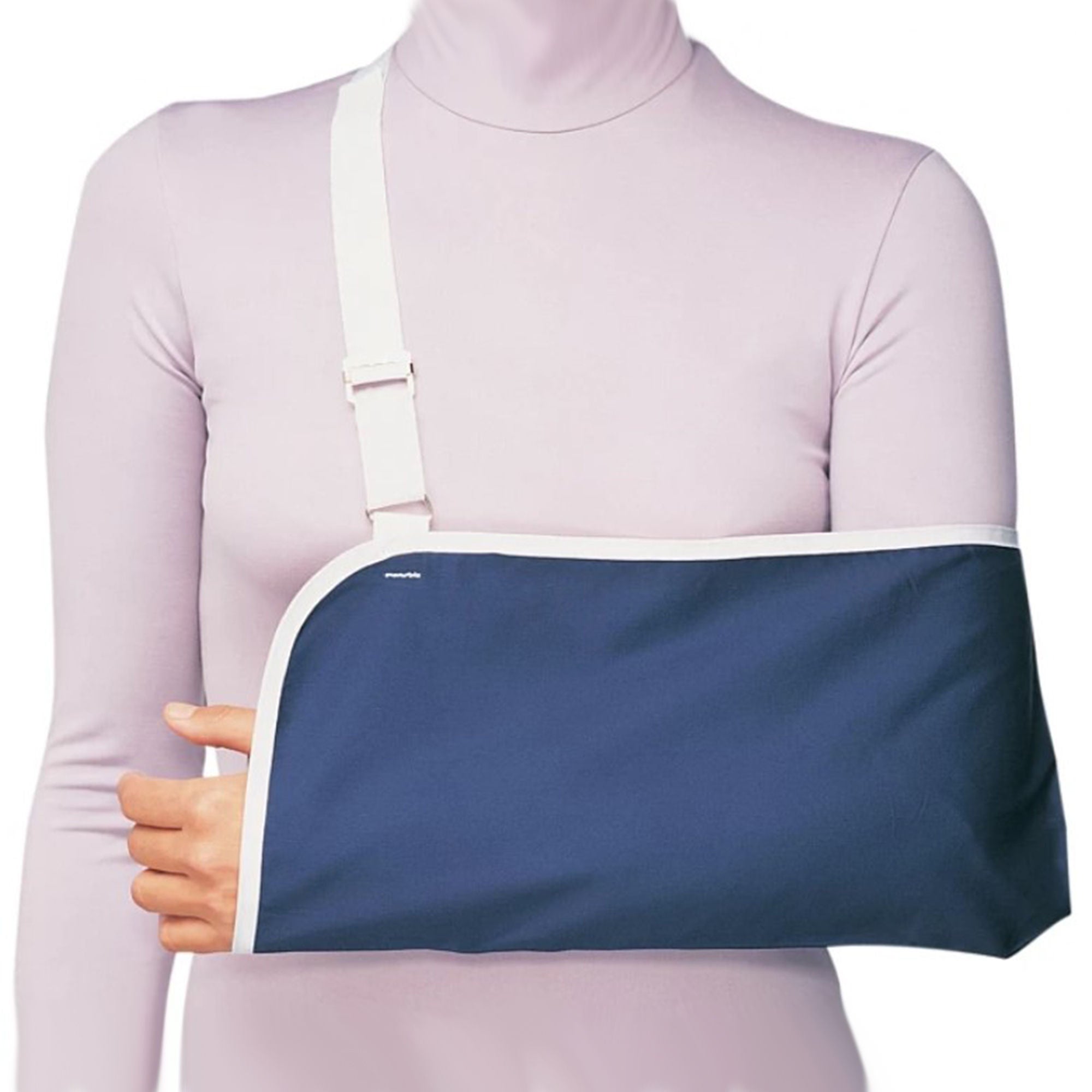 ProCare® Deep Pocket Economy Blue / White Polyester / Cotton Arm Sling, Large