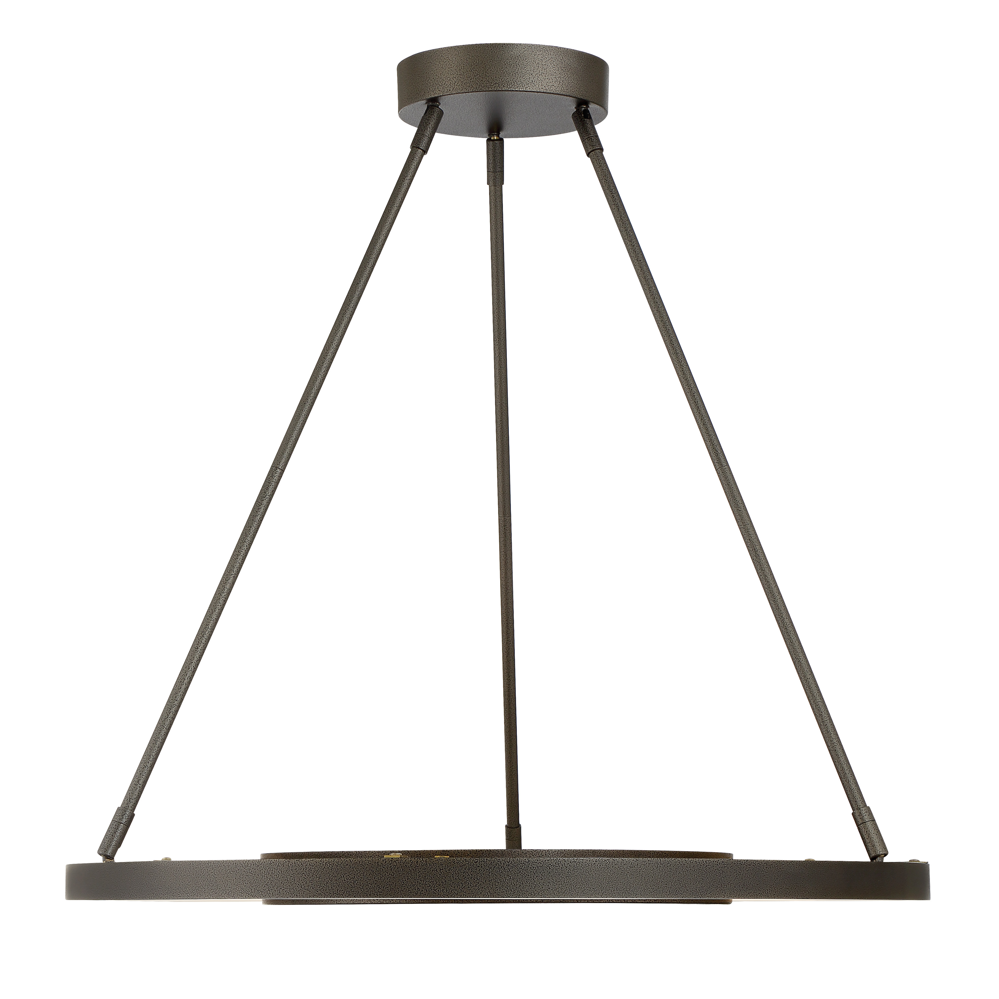 The Tribeca pendant by Robin Baron combines industrial-inspired mixed metals with modern LED technology. Its 28-inch square profile and etched glass diffuser create sophisticated ambient lighting for contemporary interiors. - alternate view