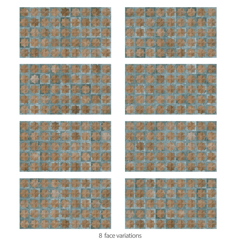 Tetuan Astre Terra Aqua 12-1/8 in. x 21-7/8 in. Porcelain Wall Tile