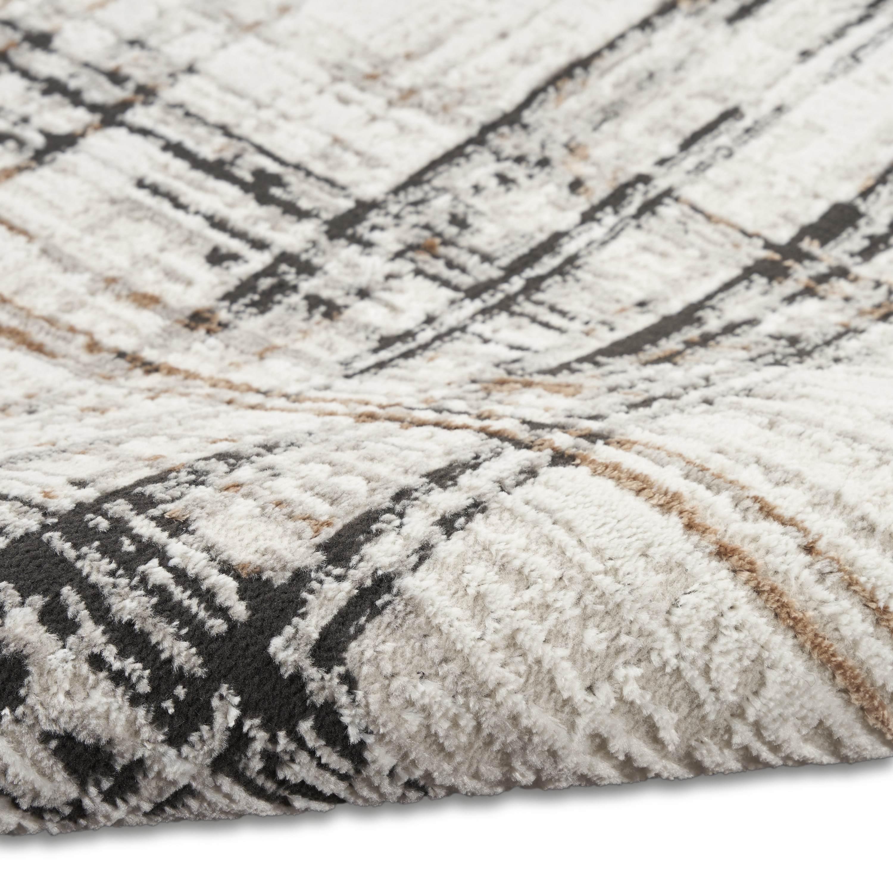 Calvin Klein CK029 Captivating 3'2" x 5' Ivory Multicolor Modern Indoor Rug