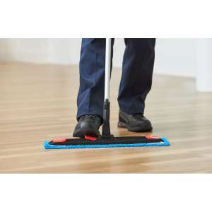 Rubbermaid Commercial, Adaptable Microfiber Flat Mop Pad, 18"W, Blue