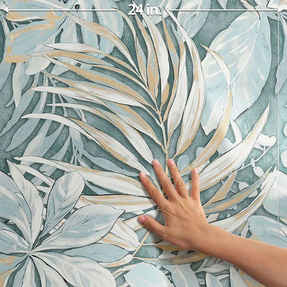 Parete Tropici Blue 23-1/2 in. x 47 in. Porcelain Floor and Wall Tile