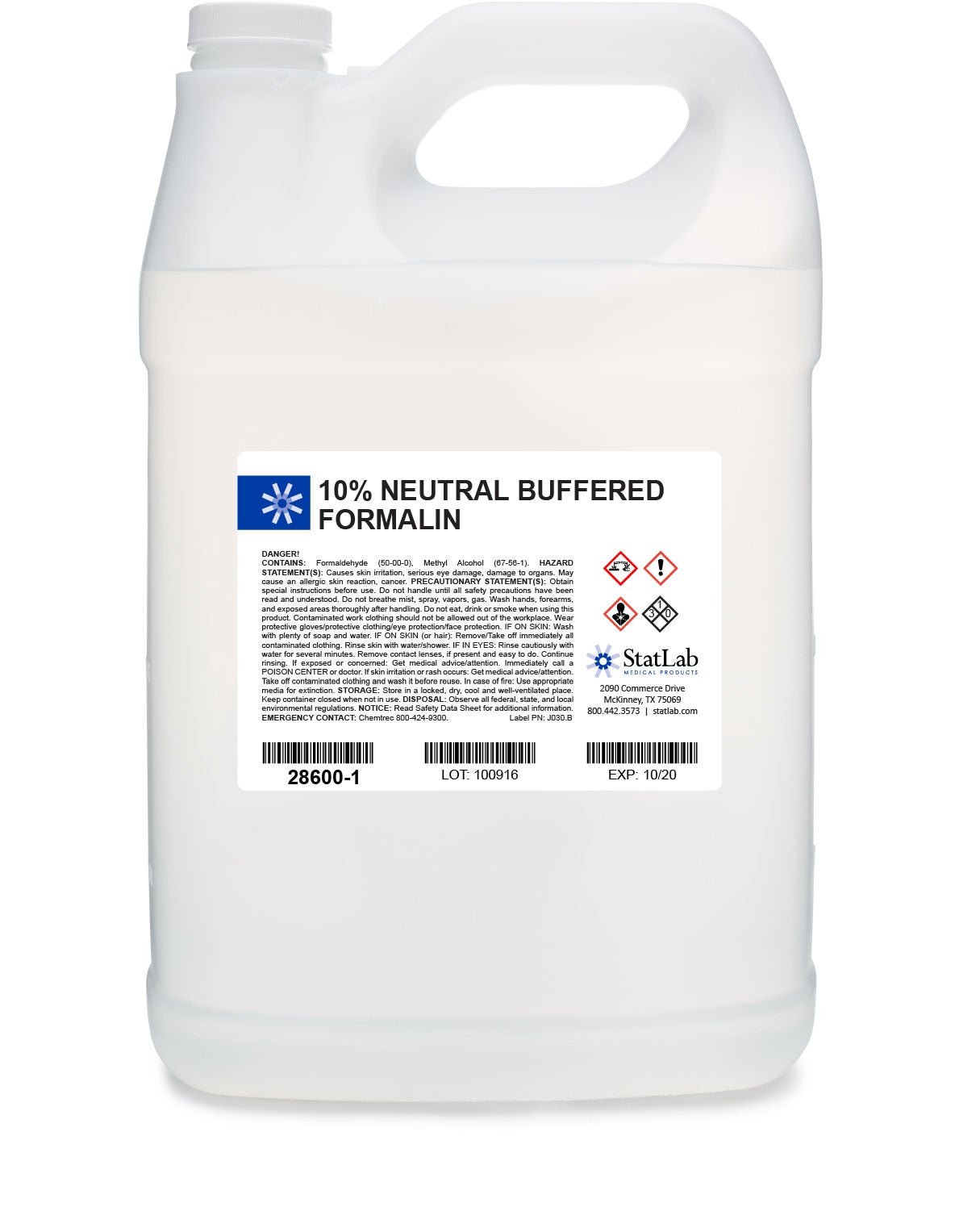 StatLab Medical Products REAGENT, FORMALIN NEUTRAL BUFFERED 10% 1GL (4/CS)