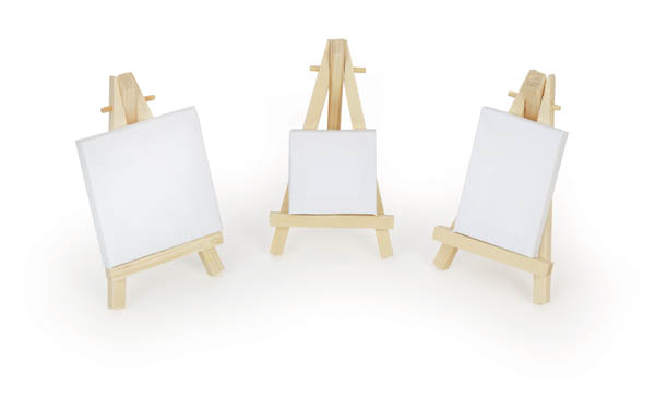 Mini Canvas & Easel Set (3 sizes of canvas & 3 easels)