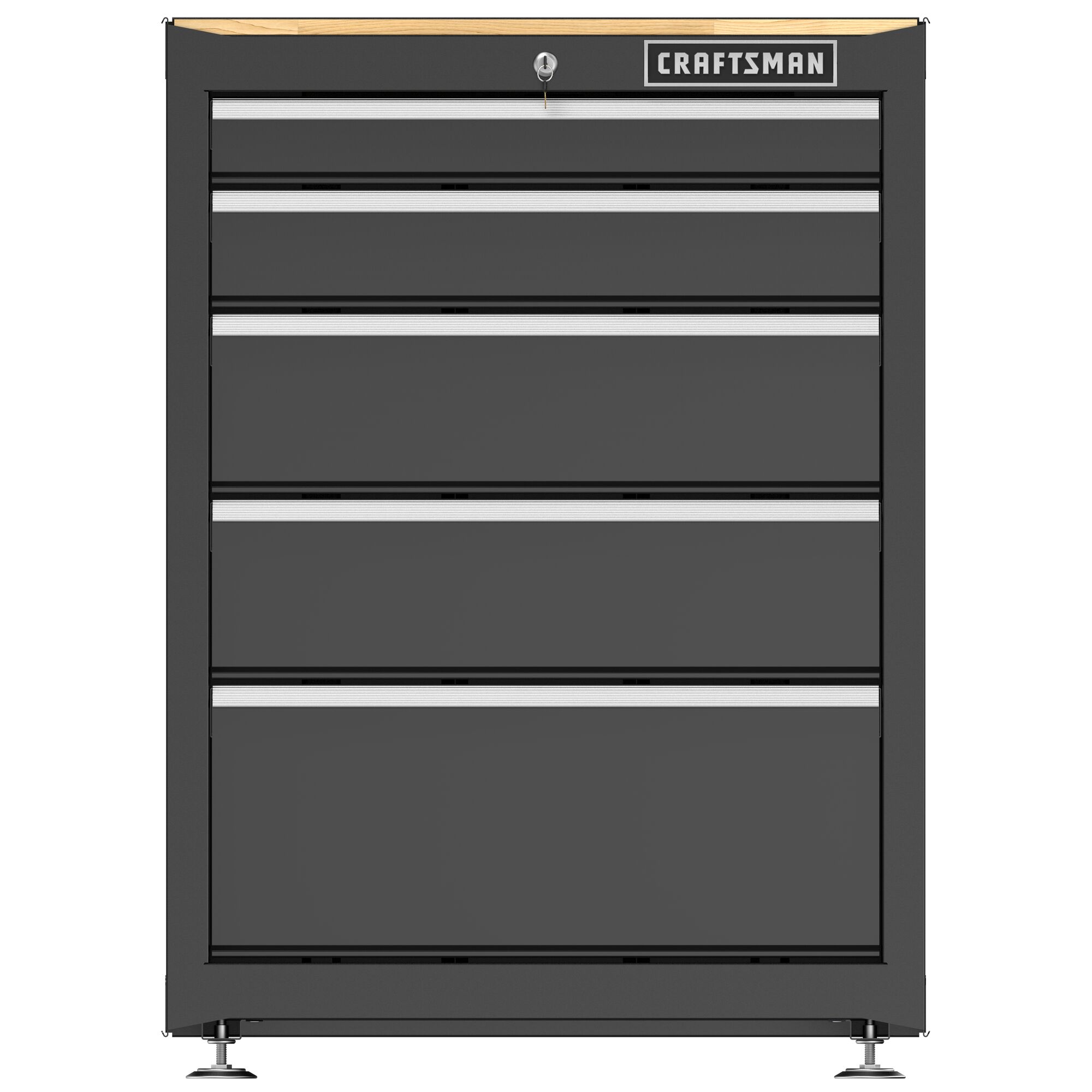 CRAFTSMAN 26.5-in wide 5-drawer base cabinet straight forward view