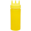 Traex® wide-mouth squeeze dispenser Tri Tip™ replacement cap in yellow