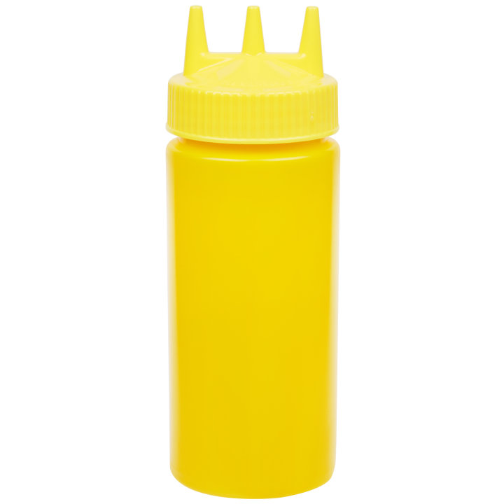 Traex® wide-mouth squeeze dispenser Tri Tip™ replacement cap in yellow