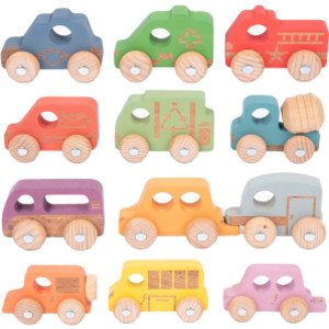 Rainbow Wooden Vehicles