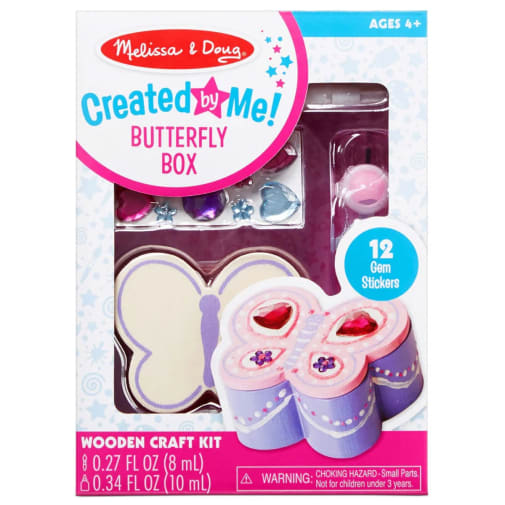 Melissa & Doug Decorate-Your-Own Wooden Butterfly Box