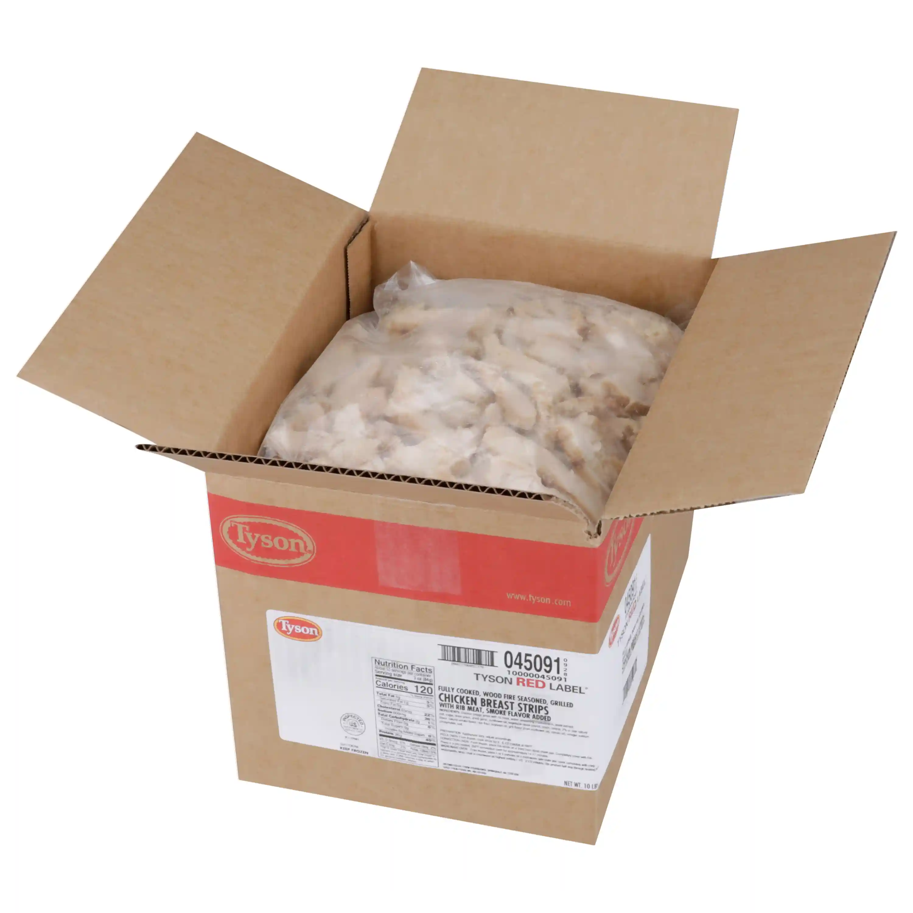 Tyson Red Label® Fully Cooked Unbreaded Wood Fire Seasoned Chicken Breast Strips _image_4
