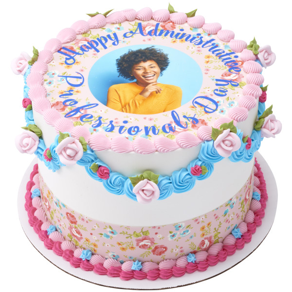Pink Ditsy Print PhotoCake® Edible Image® Strips