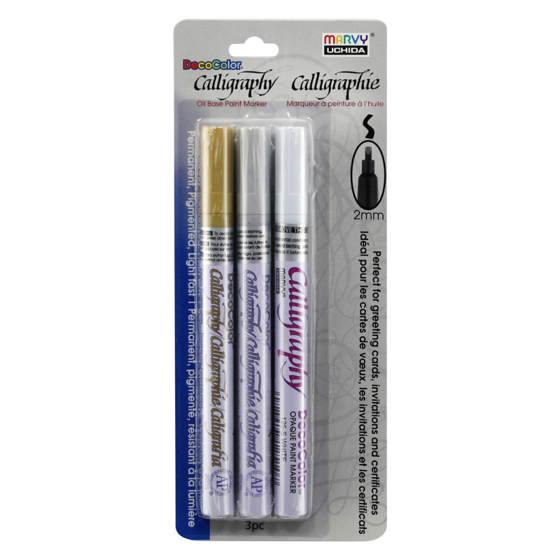 DecoColor® Calligraphy Paint Markers, Color Set A, Set of 3