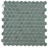 Hexes And O’S Teal 1″ Hexagon Mosaic Gloss Hexes And O’S Teal 1″ Hexagon Mosaic Gloss