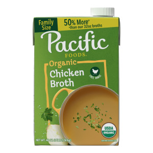 Pacific Foods® Organic Free Range Chicken Broth, 48 oz Carton (Case of 8)