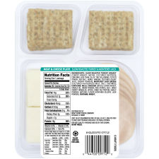 Oscar Mayer Natural Snack Plate, Roasted Turkey, Jack Cheese, Herb Whole Wheat Crackers, 3.3 oz Tray