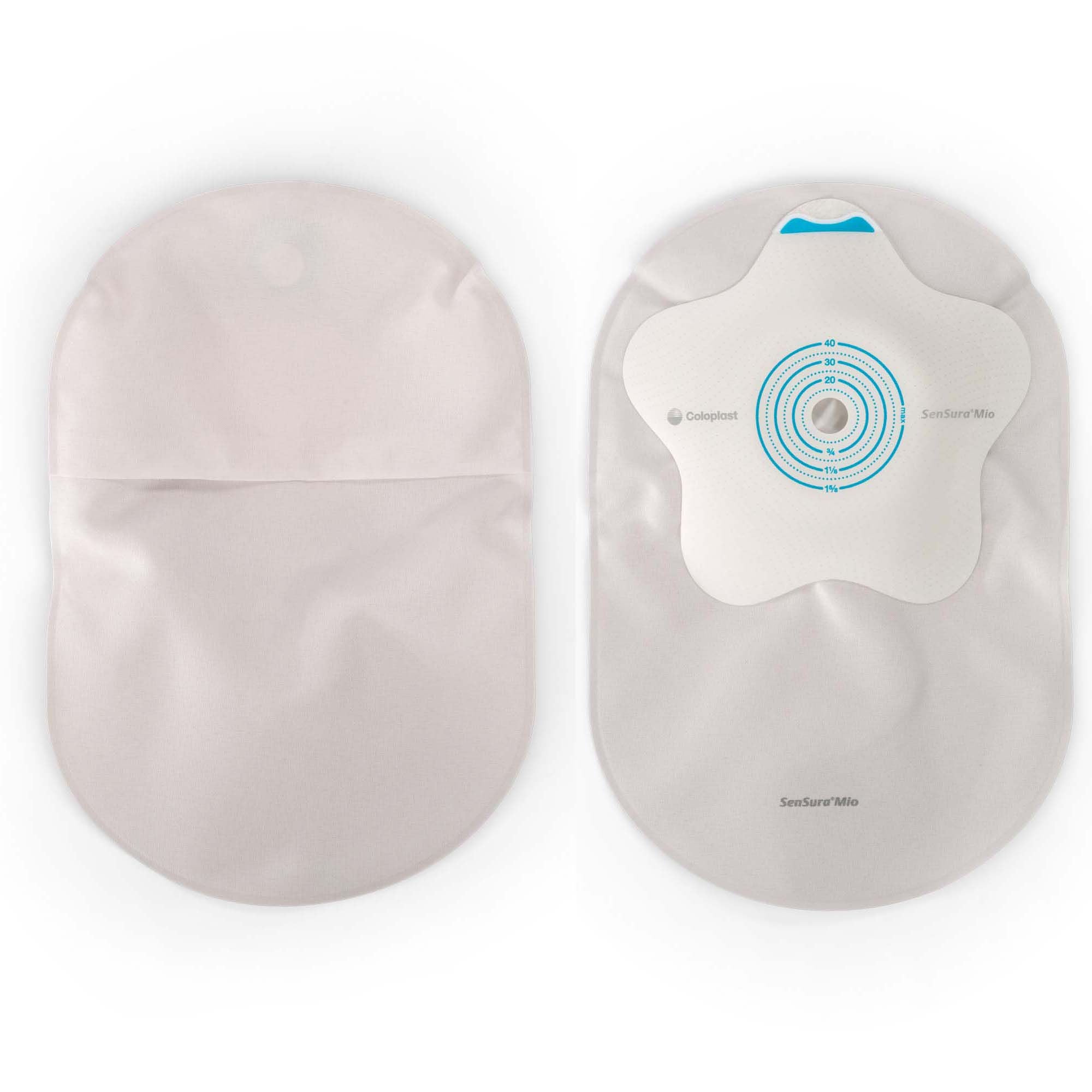SenSura® Mio Convex Flip 1-Piece Closed End Opaque Ostomy Pouch, 10 – 40mm
