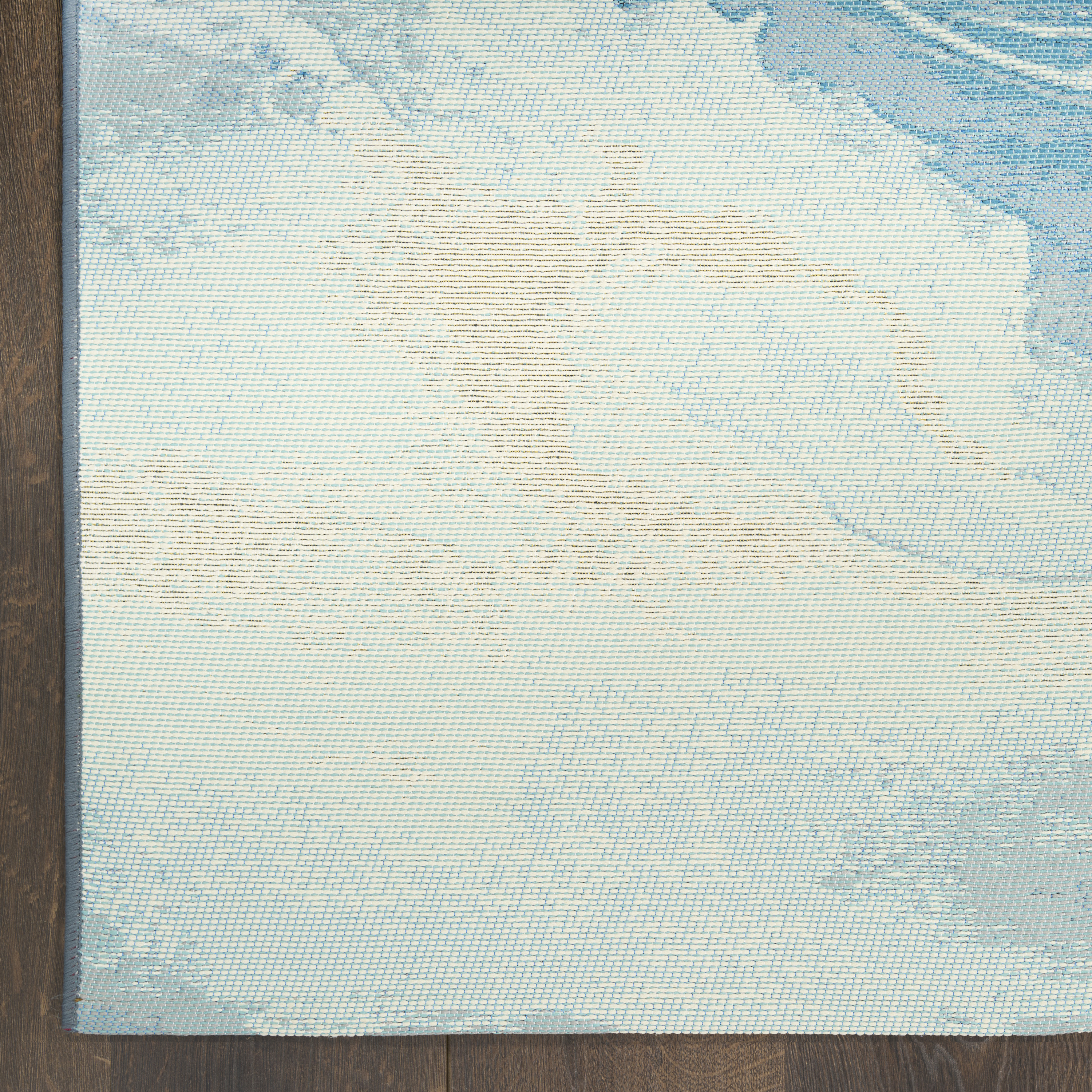 Nourison Color Splash 5'3" x 7'3" Ivory Blue Coastal, Nautical & Beach Rug