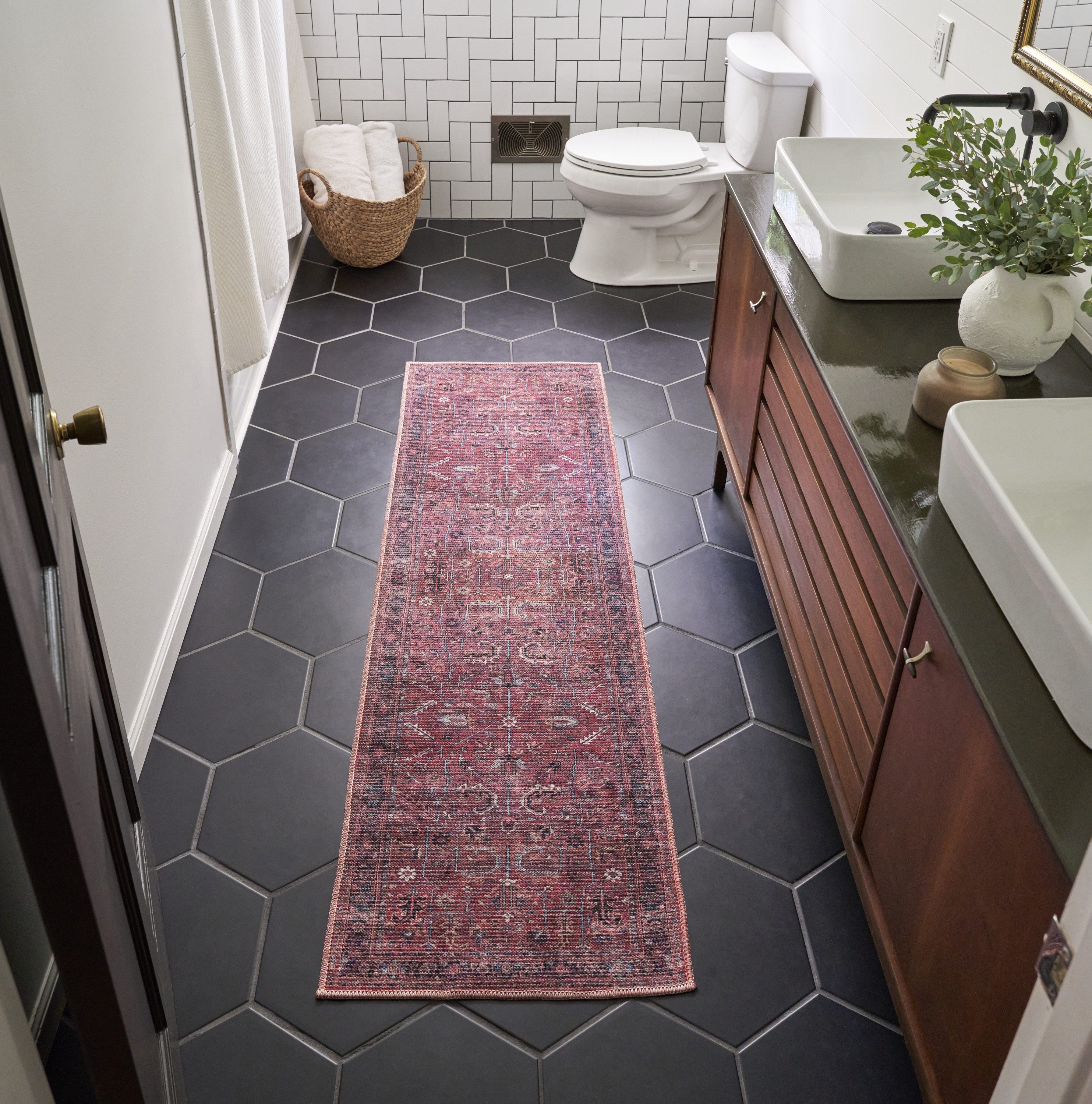 Nourison New Concept Washables 2' x 6' Brick Vintage Indoor Rug