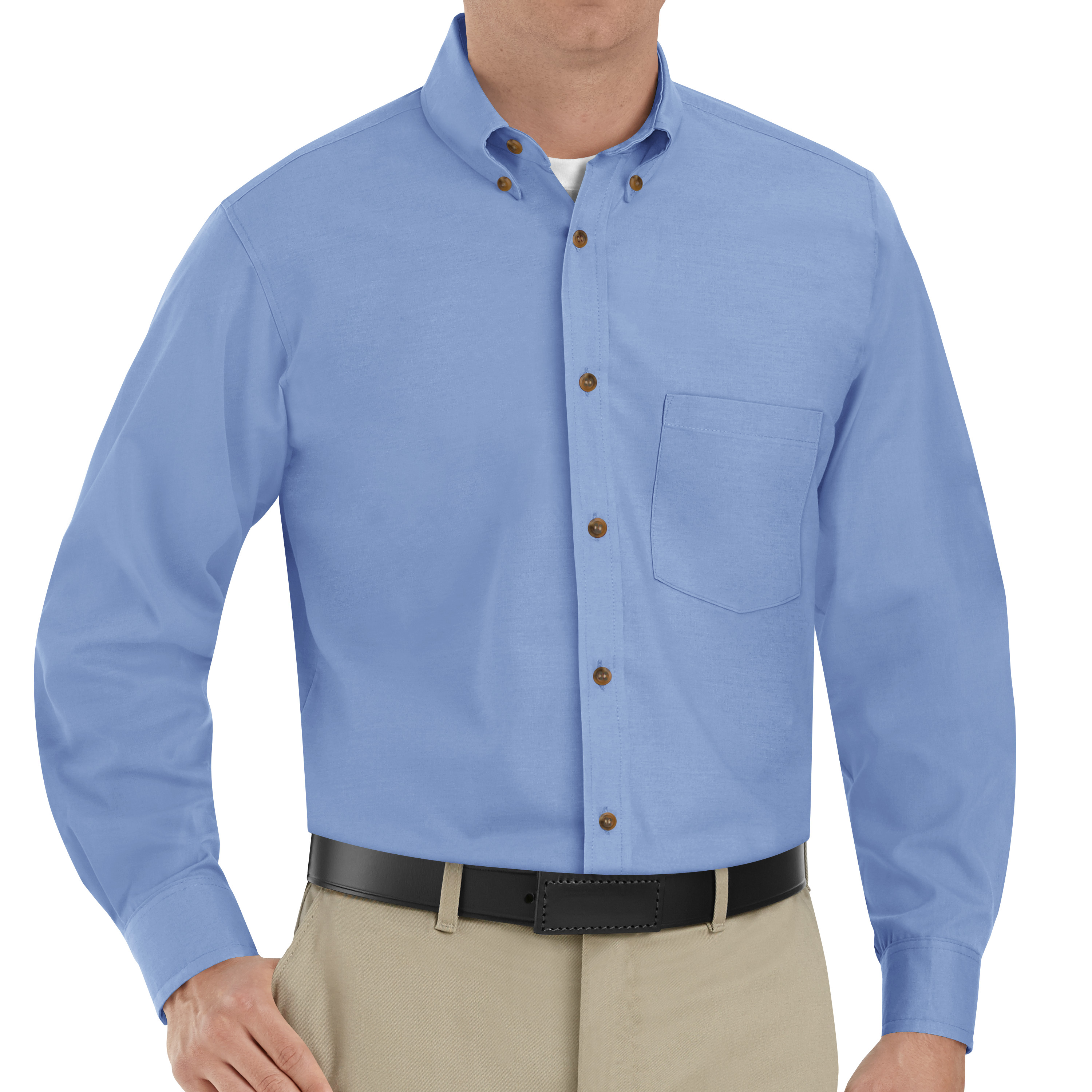 Camisa de vestir de popelina de manga larga Red Kap para hombre - Imagen 13 de 28