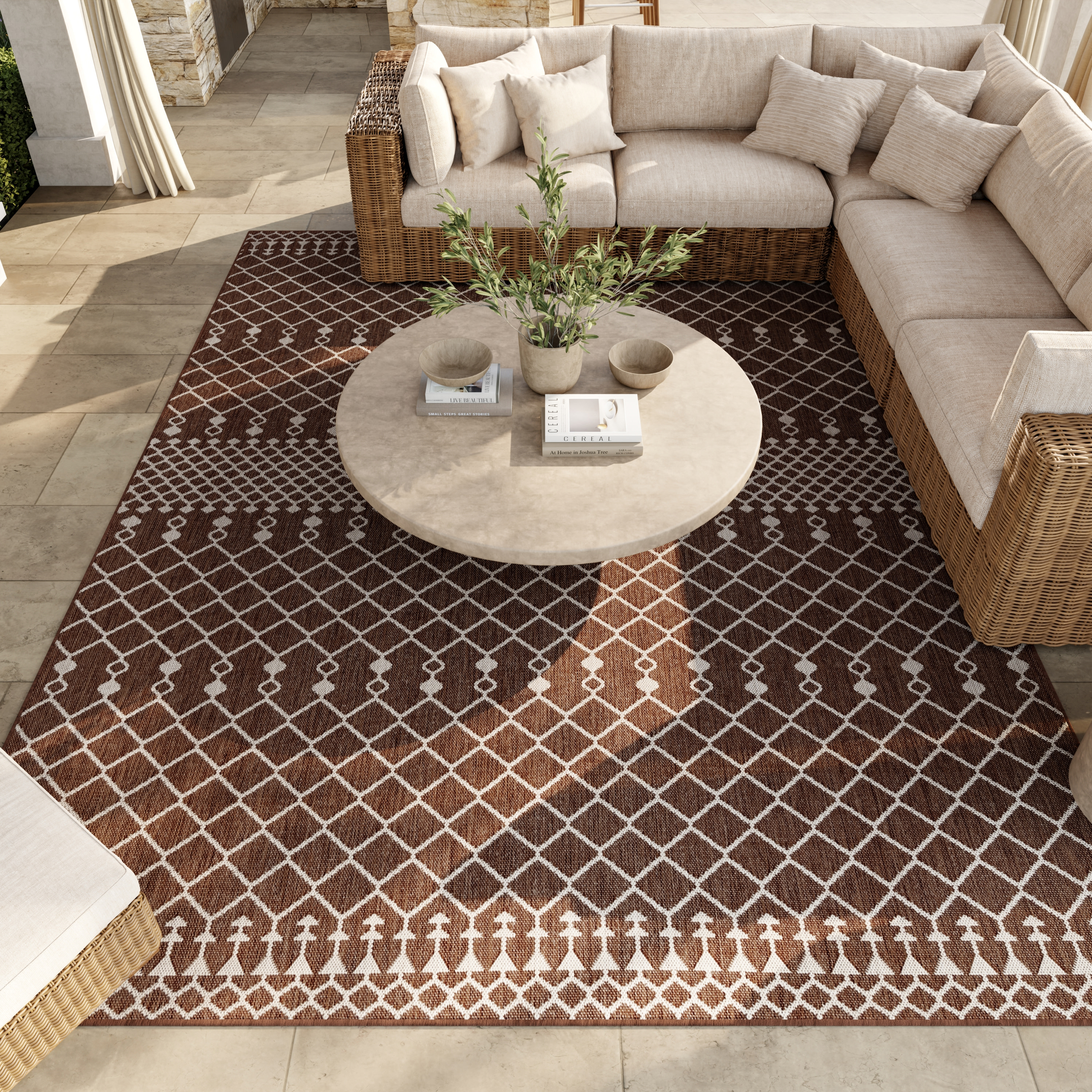 Nourison Positano 8' x 10' Natural Modern Rug