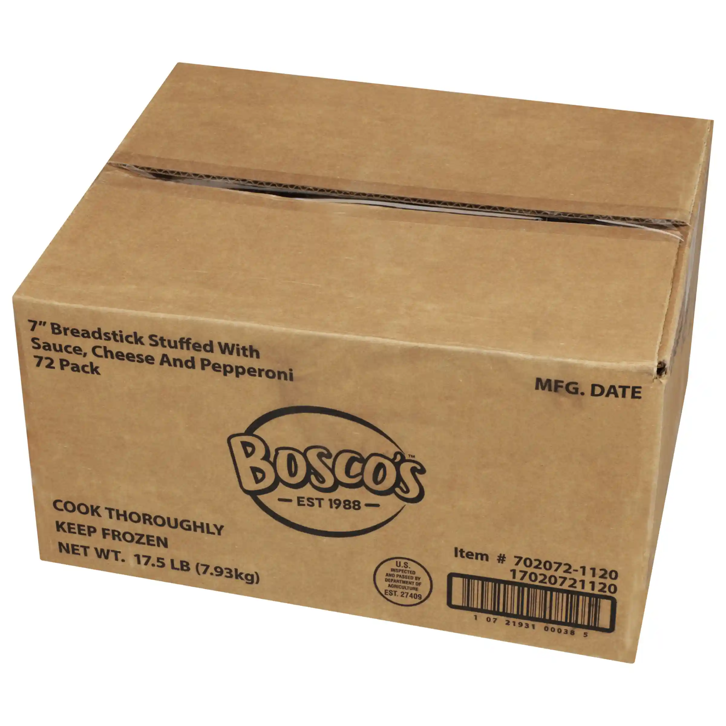 Bosco® 7 Inch Pepperoni, Mozzarella Cheese and Pizza Sauce Stuffed Breadsticks_image_5