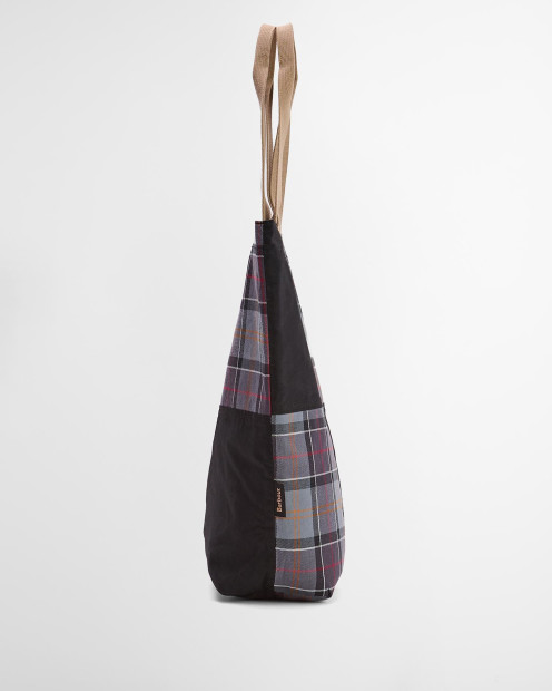Transport Patchwork Tote Bag Black/Modern Tartan