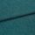 Teal woven upholstery fabric, close-up of a folded seam showing textured boucle-like weave; the fabric is folded diagonally across the frame, lit evenly in soft studio lighting.