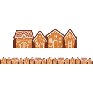 Gingerbread Houses Die-Cut Border Trim, 35 Feet