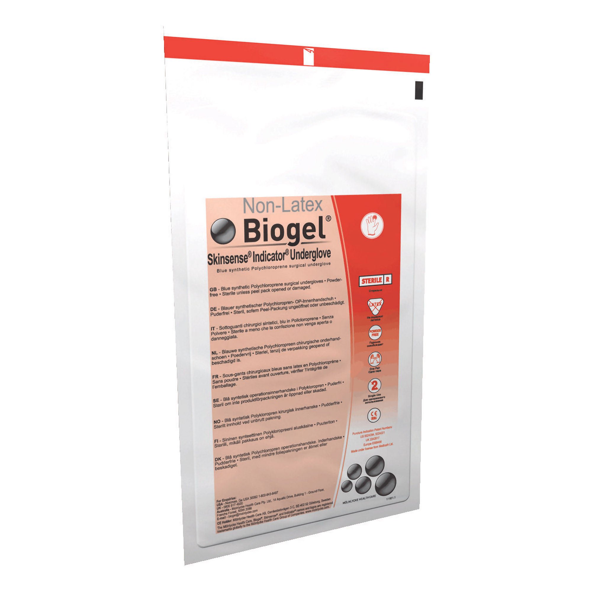 Biogel® Skinsense™ Indicator® Polyisoprene Surgical Underglove, Size 6, Blue