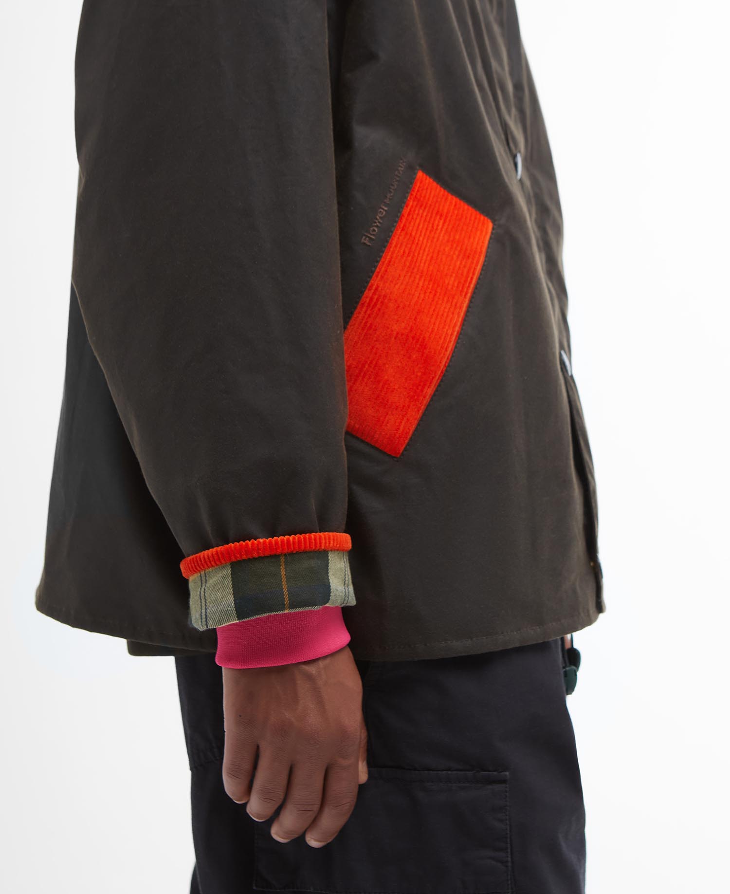 Barbour x Flower Mountain Oversized Transport Waxed Jacket image number 8
