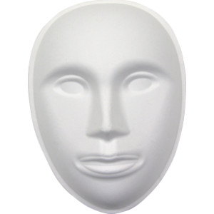 Paperboard Mask, Face, 8" x 5-3/4", White, 1 Piece