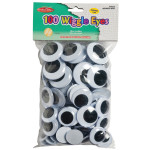 Charles Leonard Wiggle Eyes, Jumbo Round, Assorted Sizes, Black, Pack of 100 CHL64575